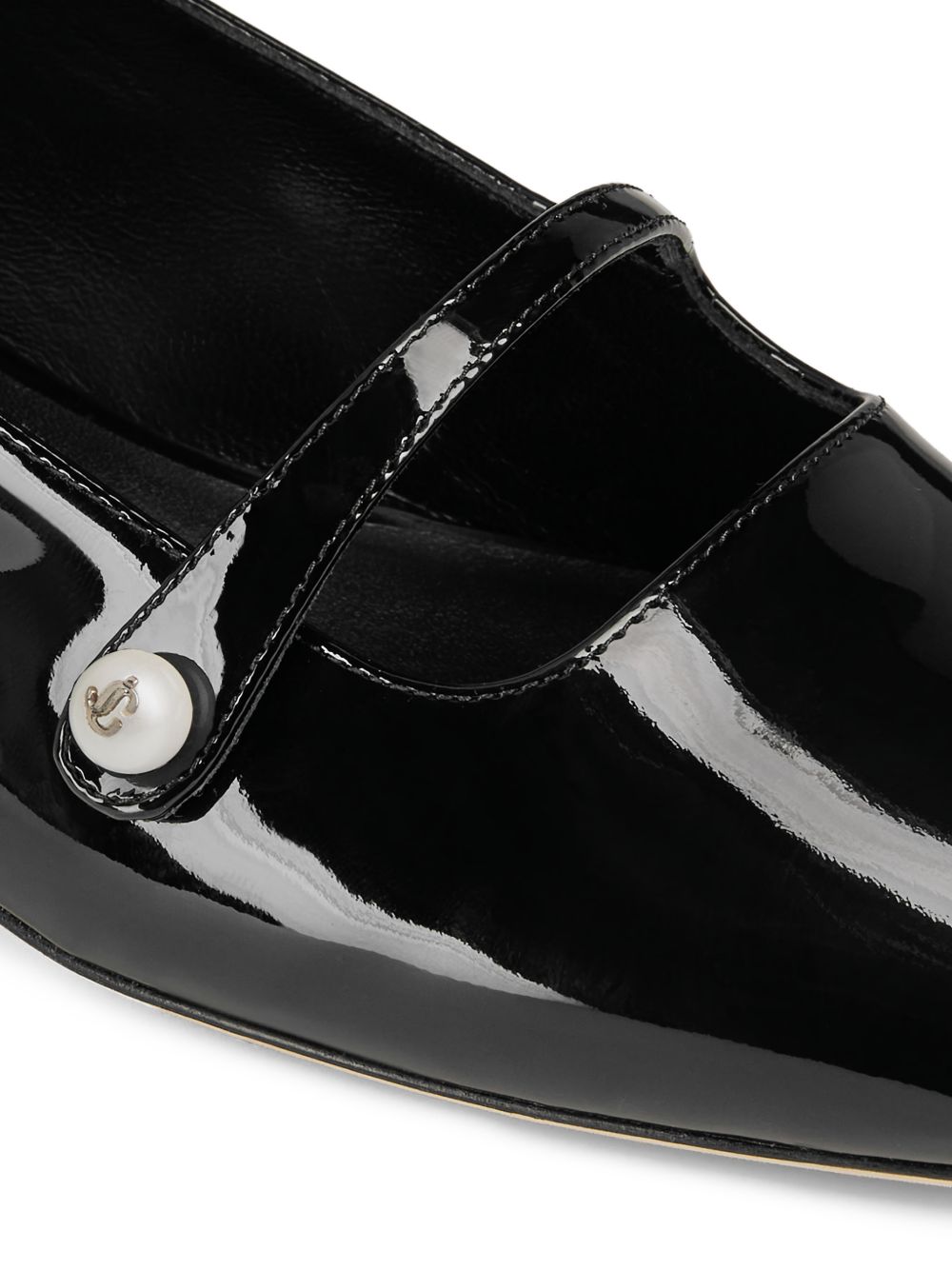 Jimmy Choo Flat Shoes — Black Patent Ballet Flats