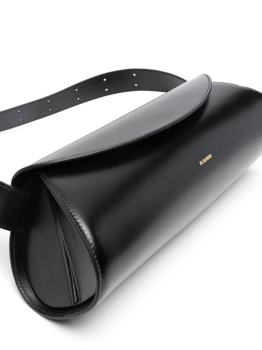 Jil Sander Cannolo Large Shoulder Bag — Black