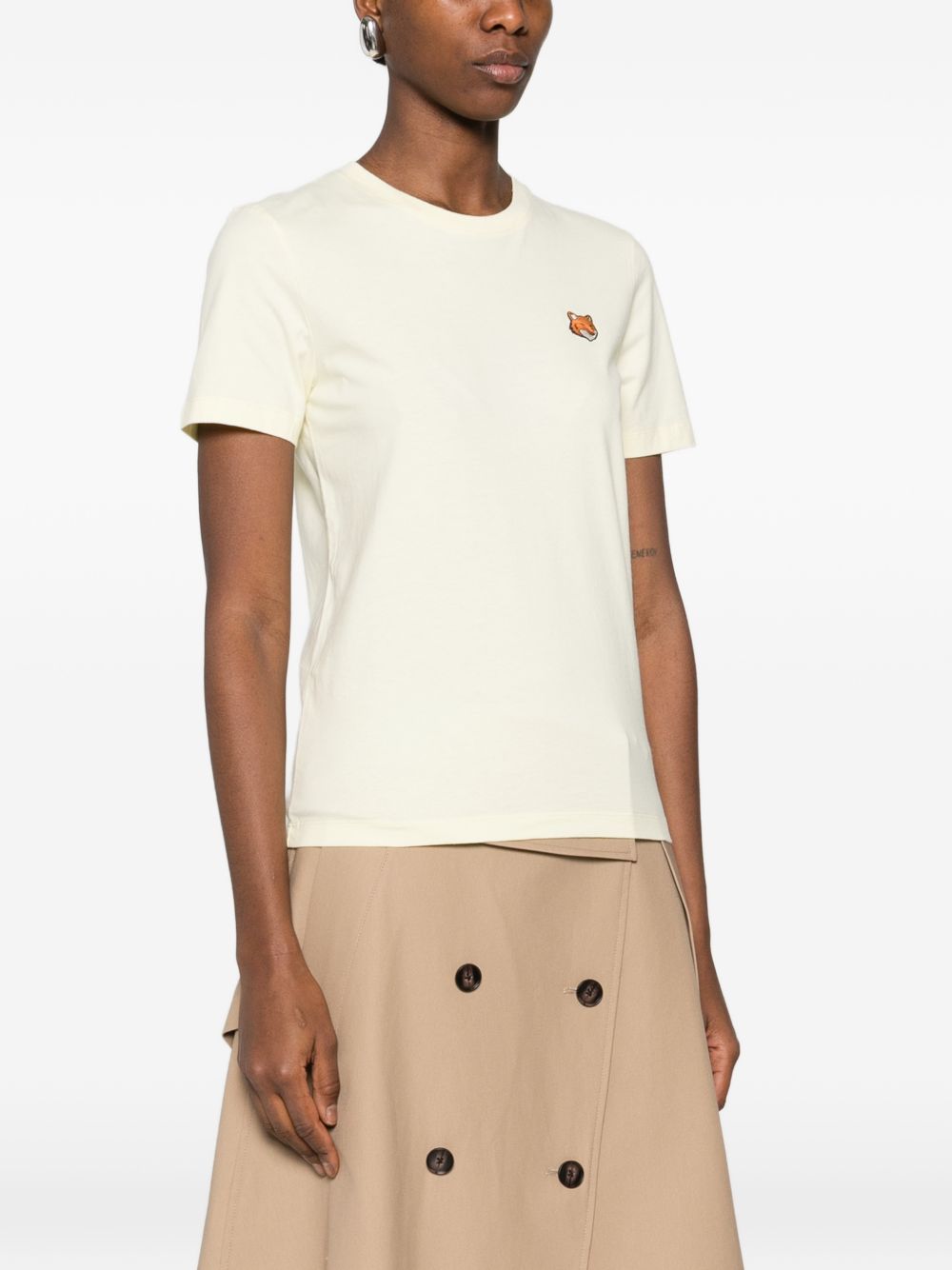 Maison Kitsuné Yellow Fox T‑Shirt — Women's Topwear