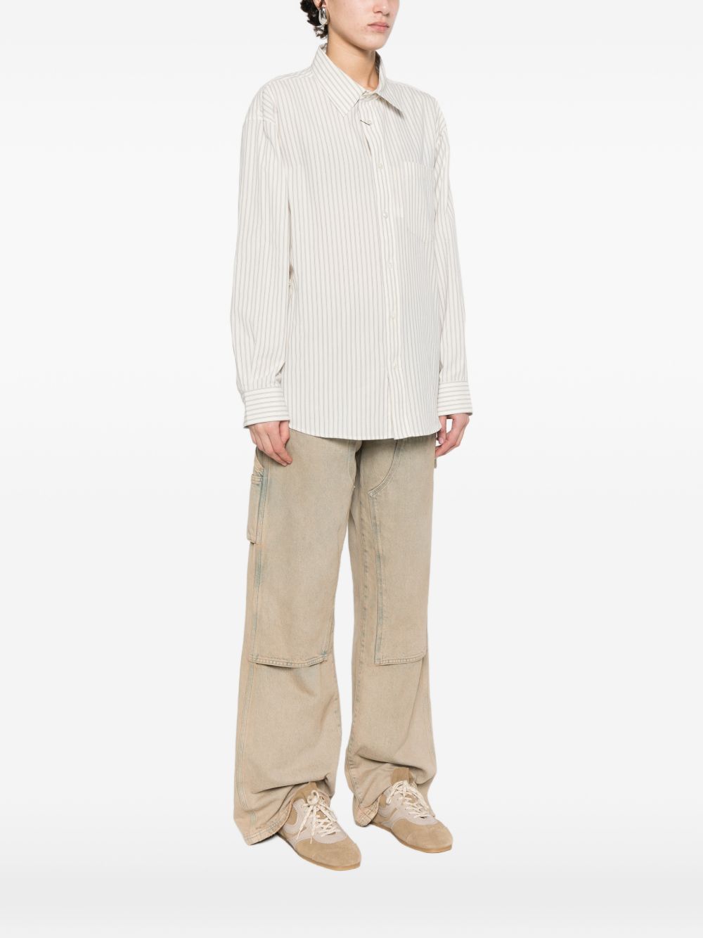 Dunst Ivory Shirts — Striped Cotton Shirt, New In