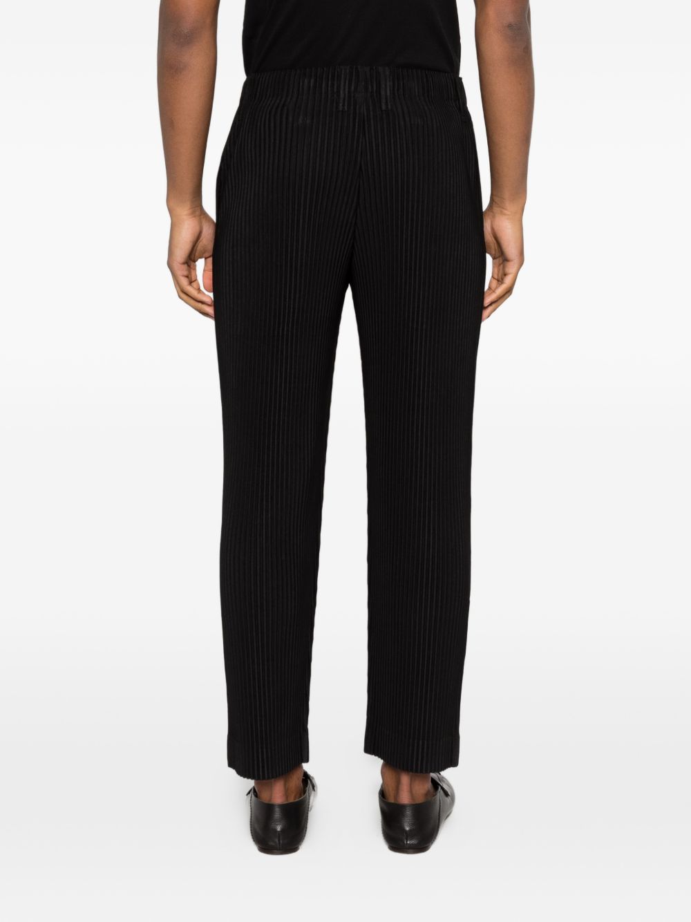 HOMME PLISSE' ISSEY MIYAKE Trousers — Black, Pleated