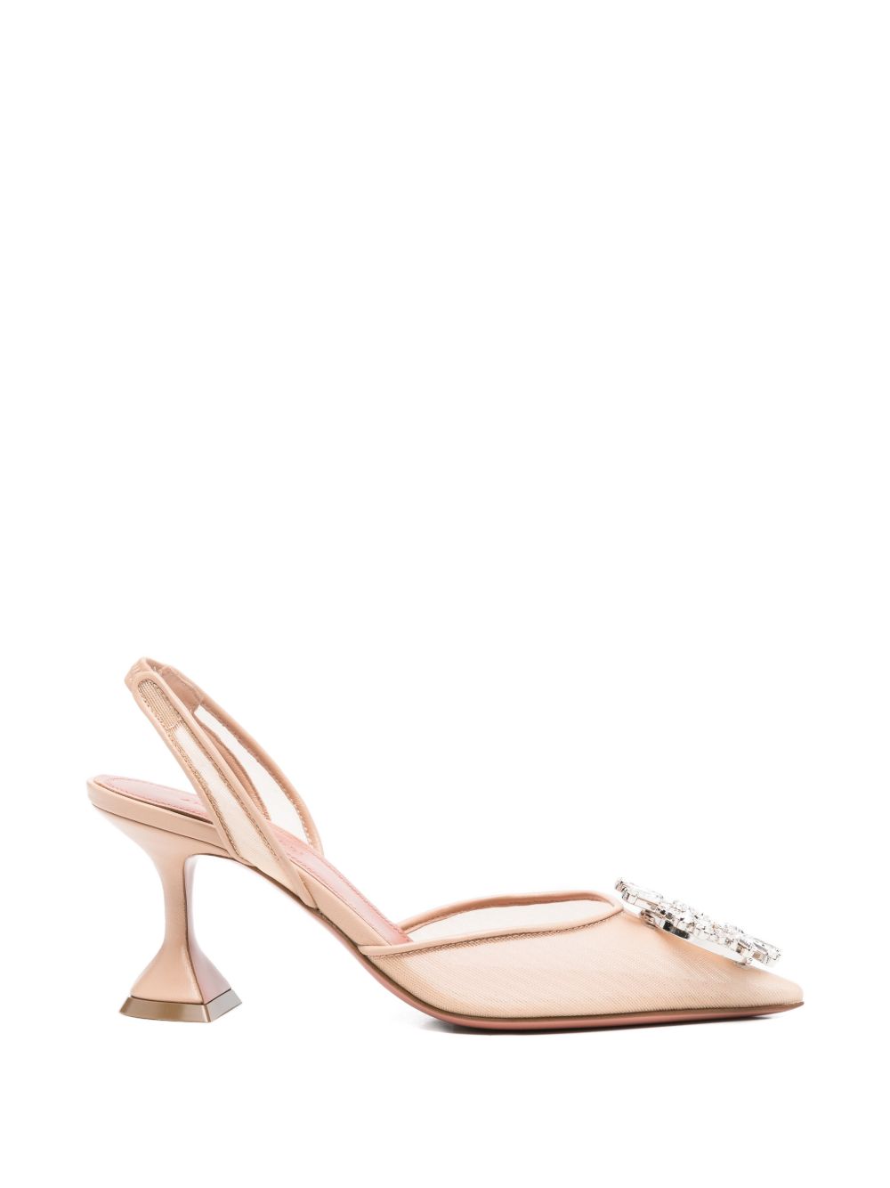 Amina Muaddi With Heel Beige