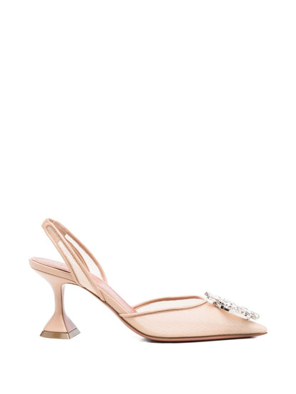 Amina Muaddi With Heel Beige