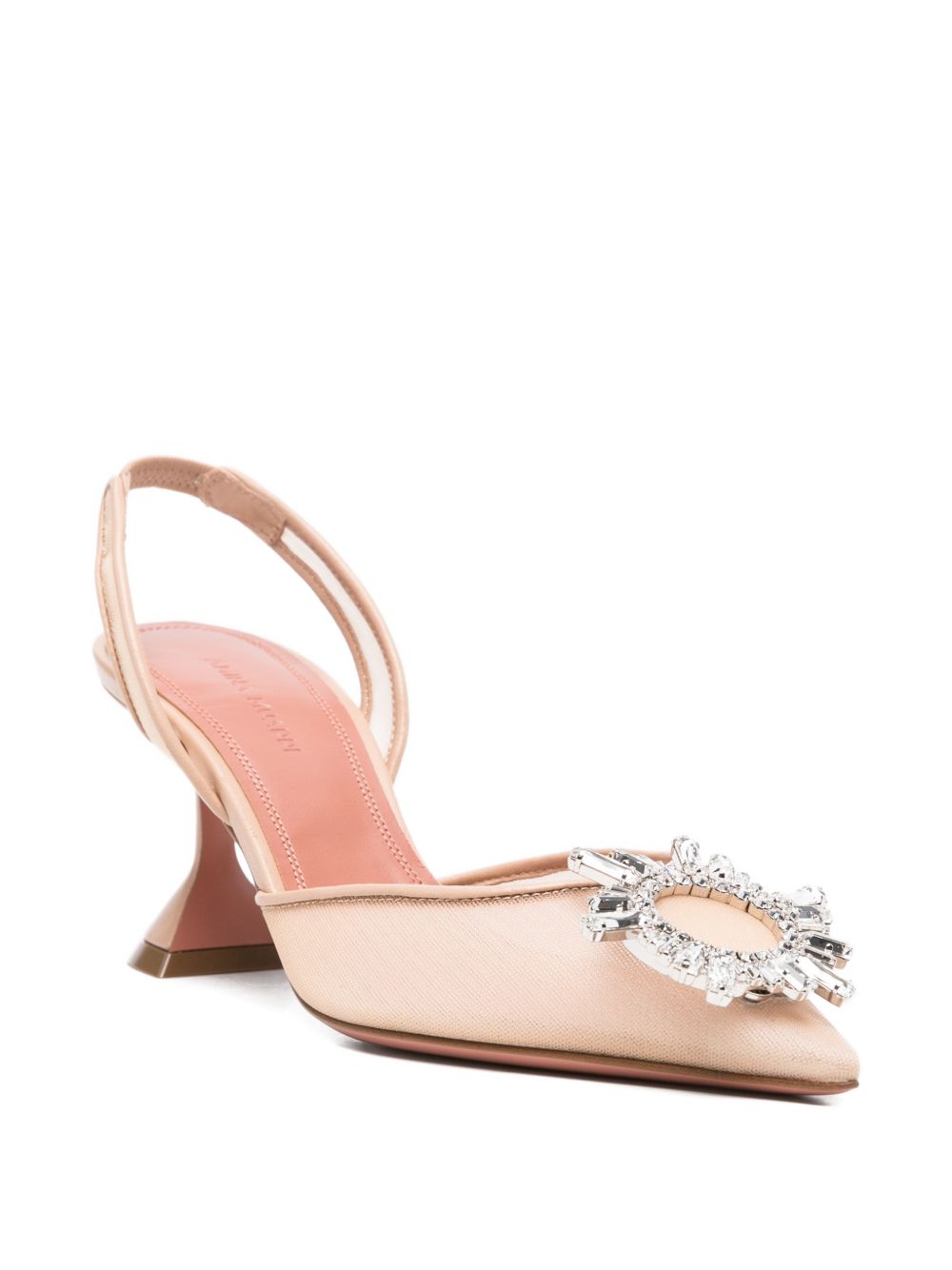 Amina Muaddi With Heel Beige