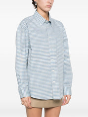 Dunst DUNST Shirts Clear Blue — Checked Cotton Shirt