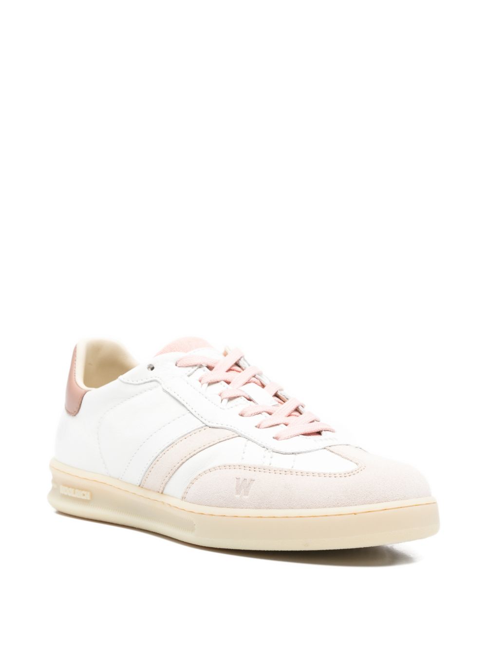 Woolrich Pink Sneakers — Double U Leather | Aumifour