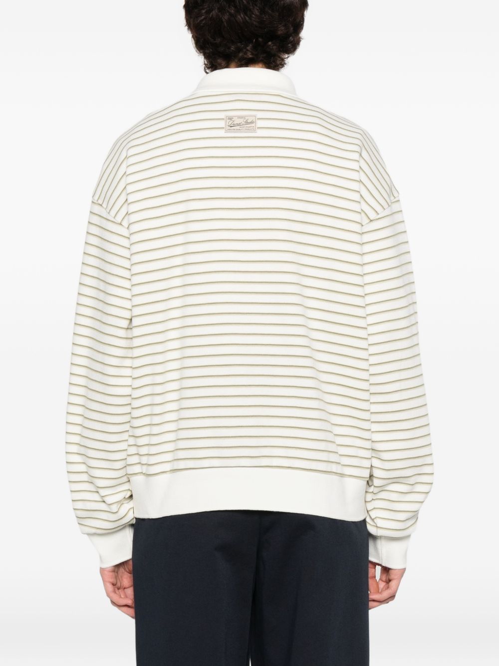 Dunst Green Striped T-Shirts & Polos — Topwear