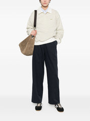 Dunst Green Striped T-Shirts & Polos — Topwear