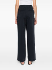 Dunst Trousers Blue — Pleated Cotton-Chino Trousers