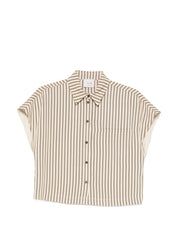 Alysi Green Shirts — New Striped Short Sleeve