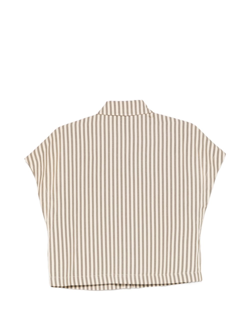 Alysi Green Shirts — New Striped Short Sleeve