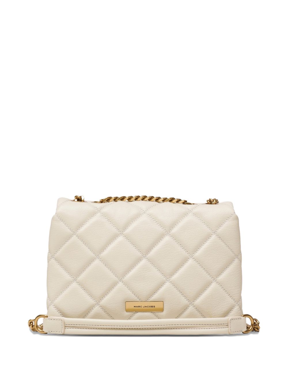 Marc Jacobs White Shoulder Bag — Slim Dual Leather