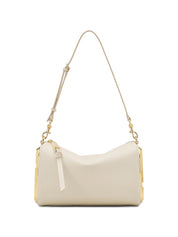 Marc Jacobs Snapshot Leather Shoulder Bag — White Beige