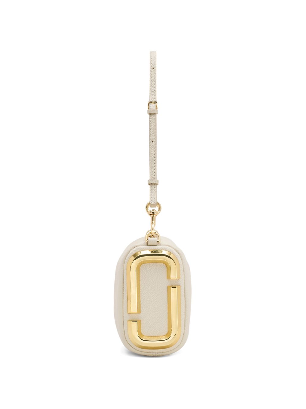 Marc Jacobs Snapshot Leather Shoulder Bag — White Beige