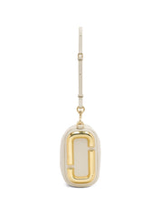 Marc Jacobs Snapshot Leather Shoulder Bag — White Beige
