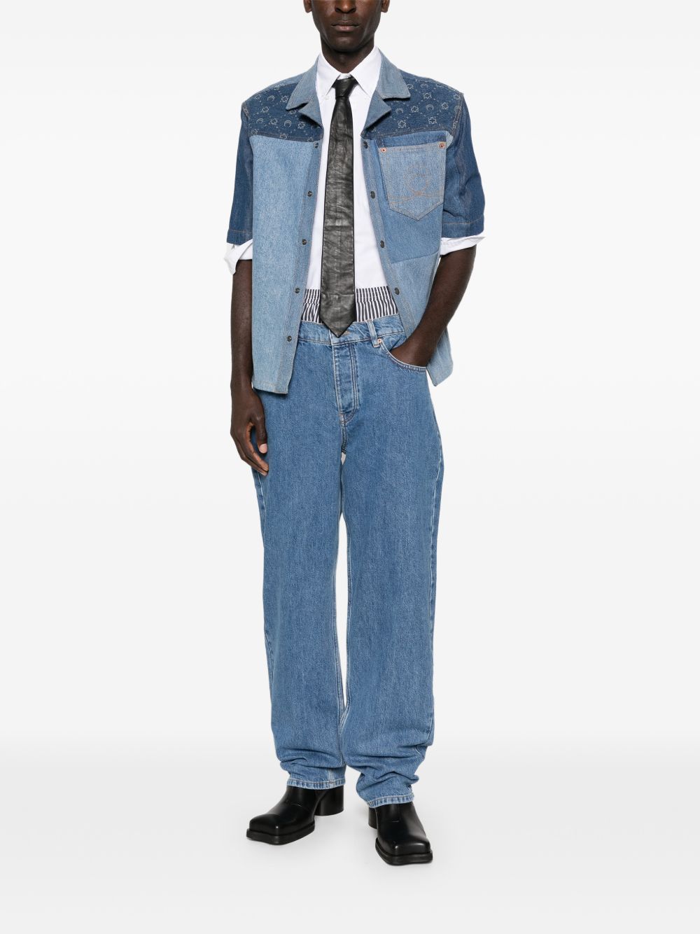 MARINE SERRE Jeans Clear Blue