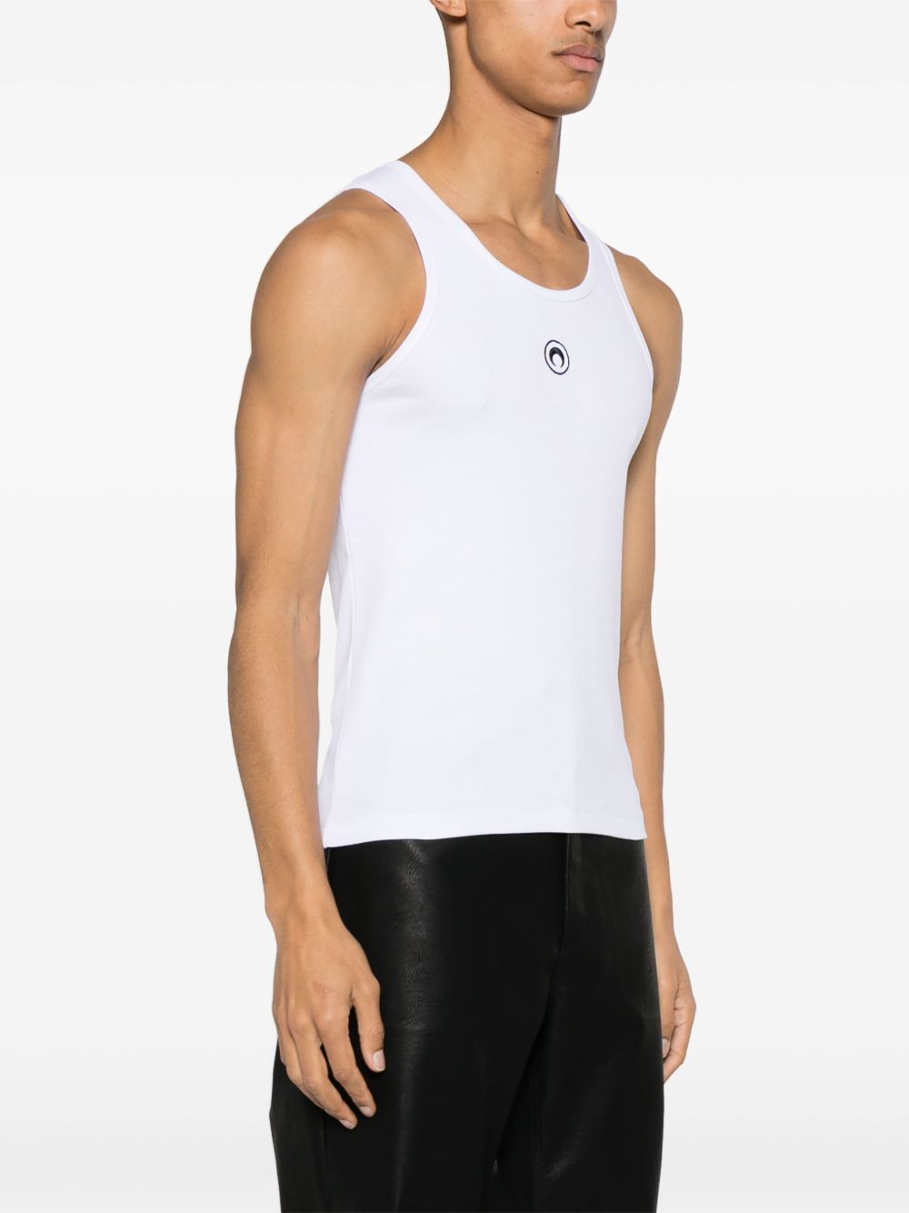 Marine Serre Mens White Moon Tank Top — New In