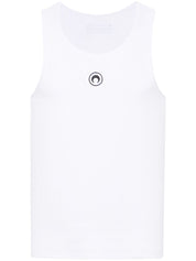 Marine Serre Mens White Moon Tank Top — New In