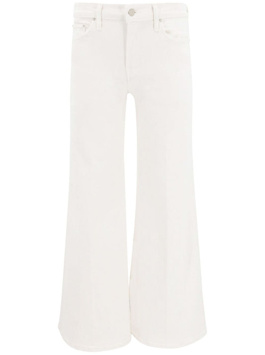 Mother Jeans Beige — Wide Leg High-Waist Jeans