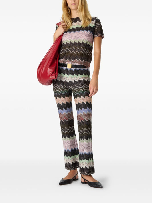 Missoni Trousers — Black Zigzag Trousers for Women