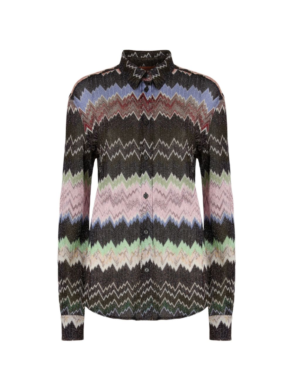 Missoni Shirts Black — Zigzag Silk Shirt (New In)