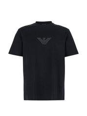Emporio Armani Black T-Shirts & Polos — Topwear