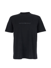 Emporio Armani Black T-Shirts & Polos — Topwear