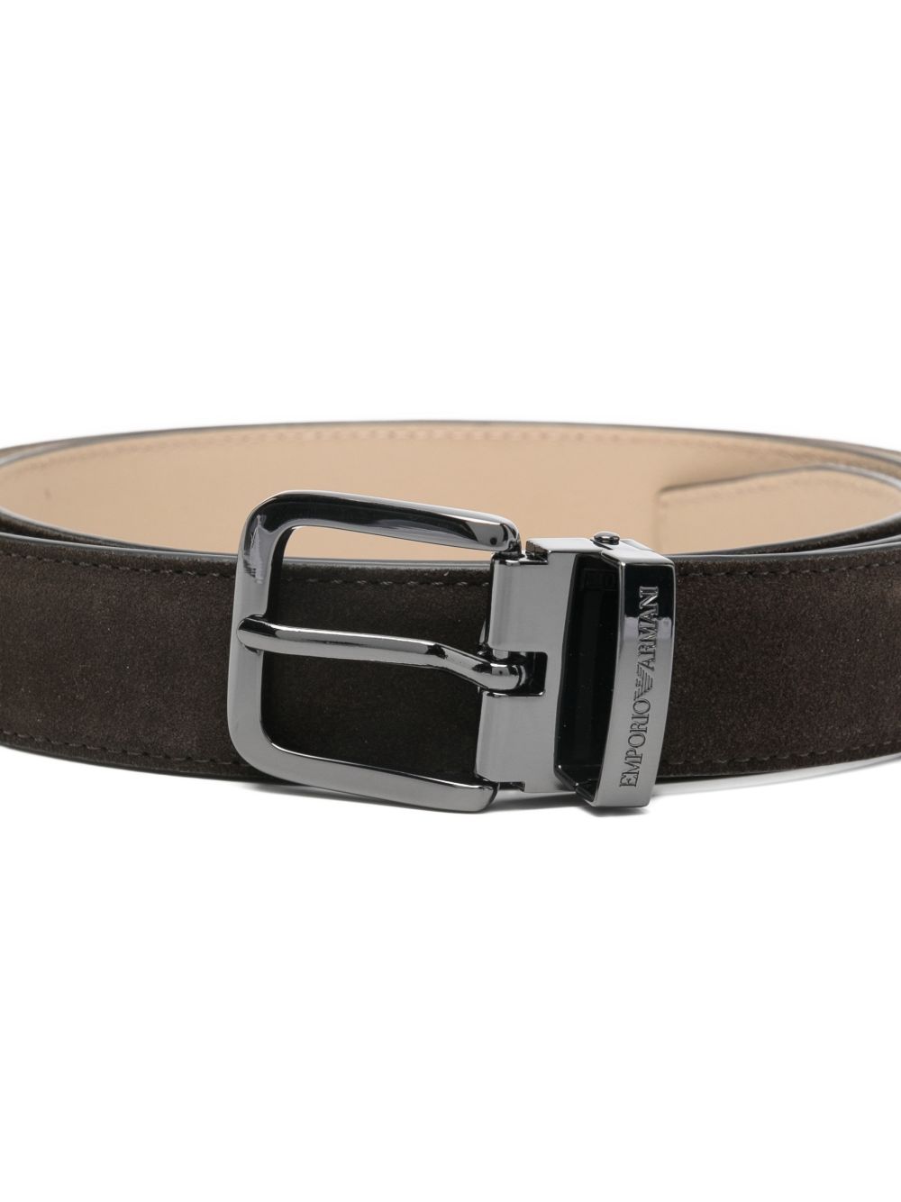 EMPORIO ARMANI EXCLUSIVE Belts — Brown Leather Buckle
