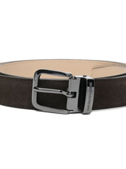 EMPORIO ARMANI EXCLUSIVE Belts — Brown Leather Buckle