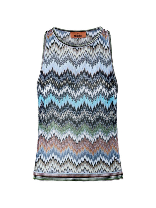 Missoni Top MultiColour — Chevron Zigzag Tank (Women)