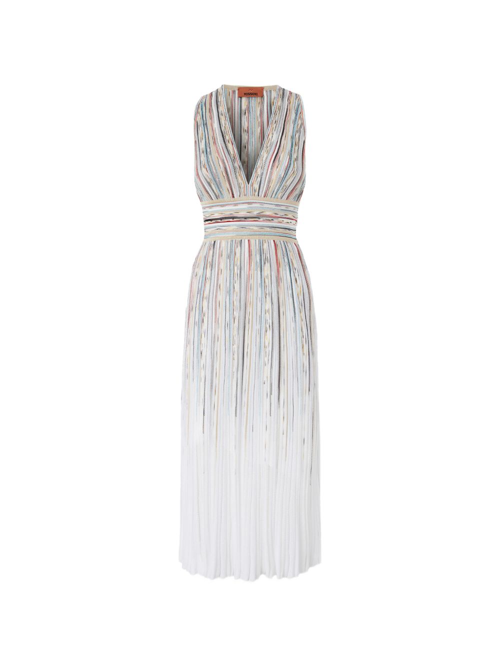 Missoni Dresses Ivory — Sleeveless V‑Neck Mini Dress