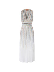 Missoni Dresses Ivory — Sleeveless V‑Neck Mini Dress