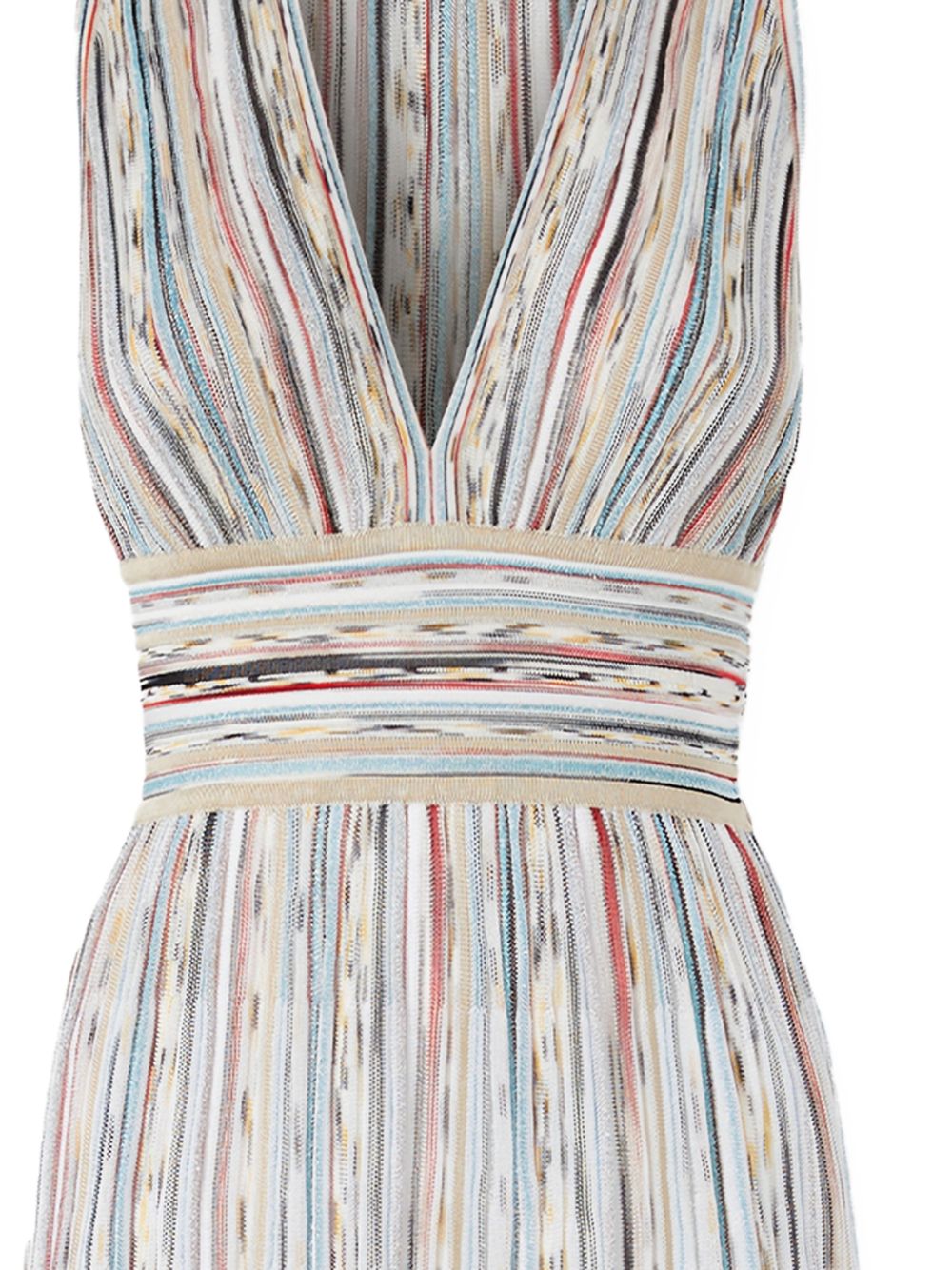 Missoni Dresses Ivory — Sleeveless V‑Neck Mini Dress