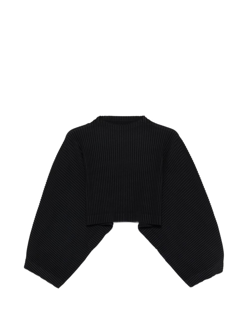 HOMME PLISSE' ISSEY MIYAKE Top Black - Pleated Mock Neck