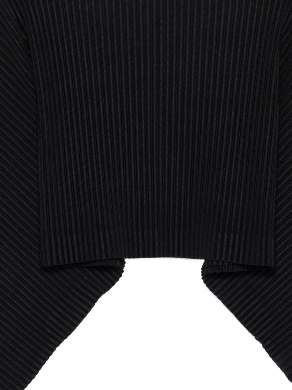 HOMME PLISSE' ISSEY MIYAKE Top Black - Pleated Mock Neck