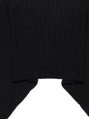 HOMME PLISSE' ISSEY MIYAKE Top Black - Pleated Mock Neck