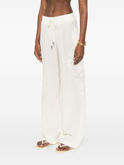 Ermanno Scervino White Trousers — Silk Pajama Style