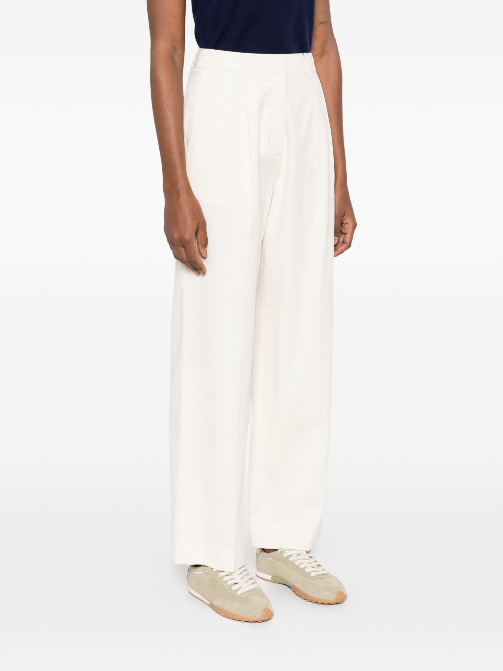 Dunst Trousers Ivory – Cotton Chino for Women