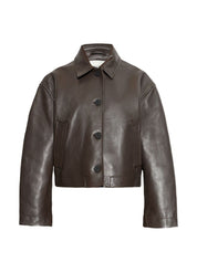 Studio Nicholson PRE Jackets — Dark Brown Cropped Leather