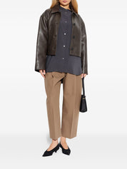 Studio Nicholson PRE Jackets — Dark Brown Cropped Leather