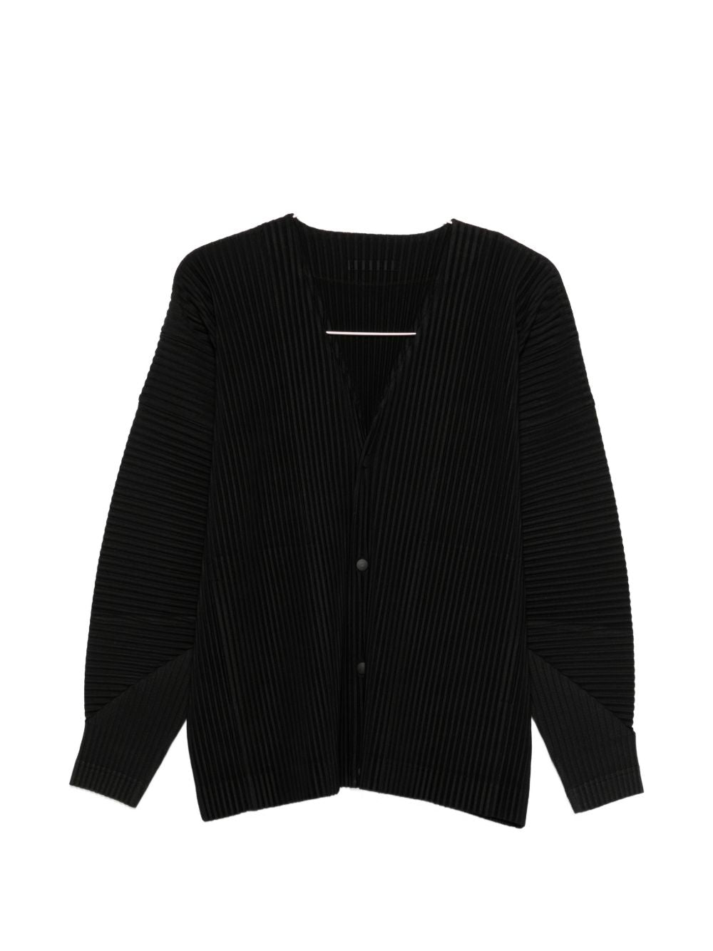 HOMME PLISSE' ISSEY MIYAKE Sweater - Black V‑Neck