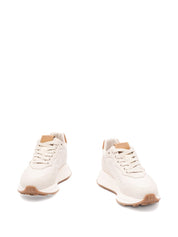 Hogan Beige Sneakers — Women's Leather Lace-Up | Aumifour