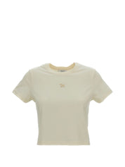 Maison Kitsuné Beige Logo T-Shirt — Topwear for Women