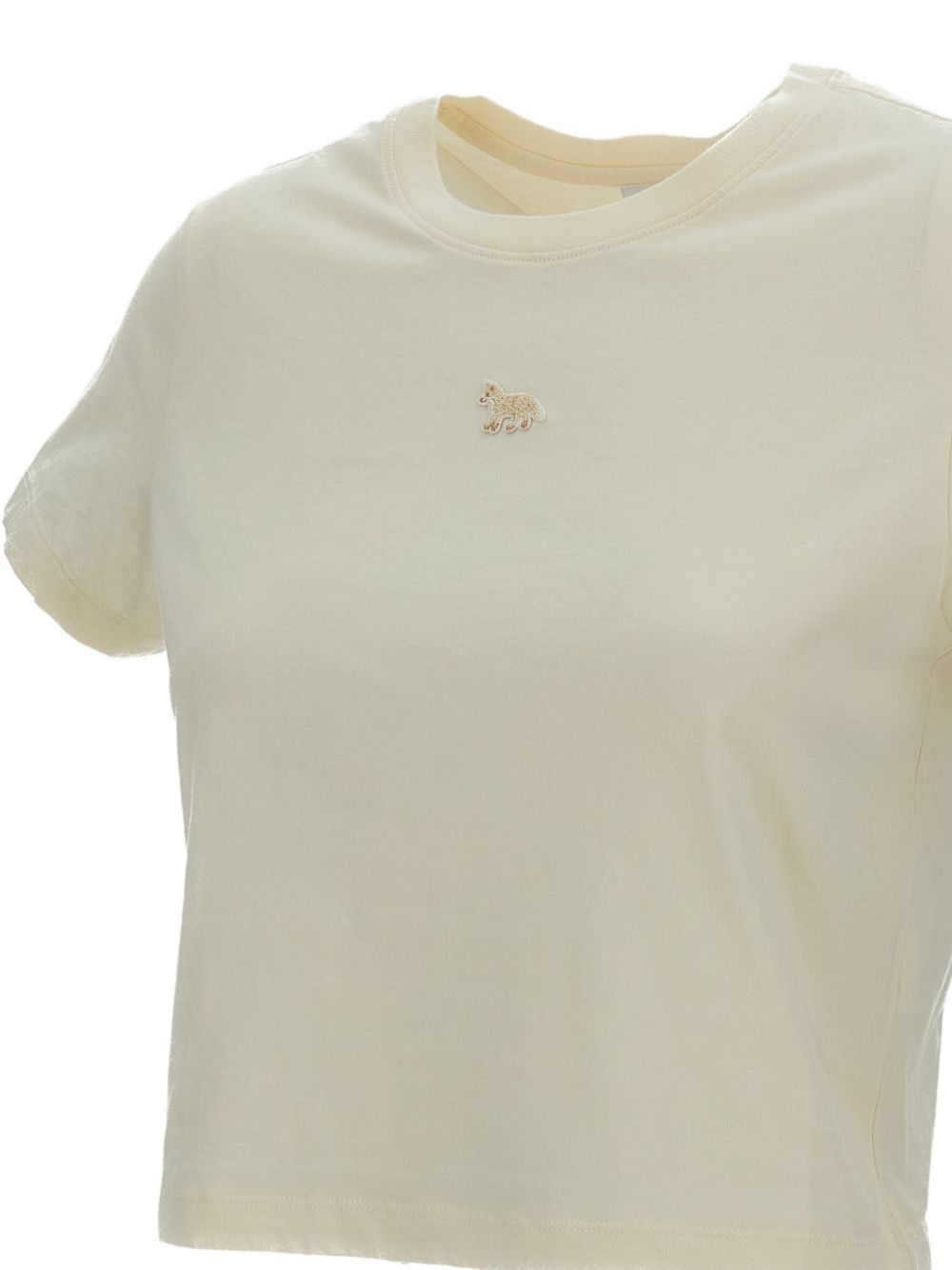 Maison Kitsuné Beige Logo T-Shirt — Topwear for Women