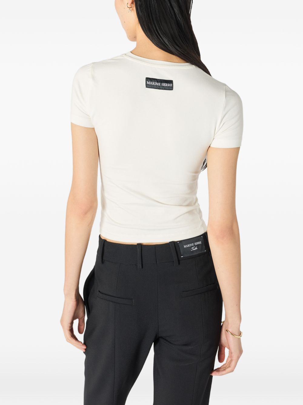 Marine Serre White T-Shirts & Polos — New Topwear