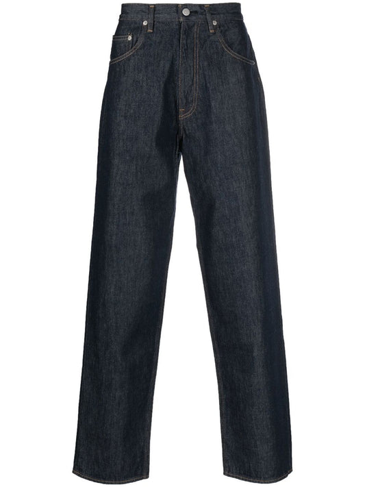 Auralee Jeans — Blue Straight-Leg Denim, Men