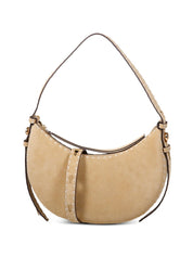 Tory Burch Romy Half-Moon Shoulder Bag — Beige