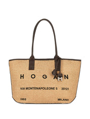 Hogan Shopper Bag in Beige — New Rafia Tote
