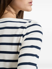 Semicouture Blue Sweater Topwear — Silk & Nylon Stripe