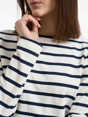 Semicouture Blue Sweater Topwear — Silk & Nylon Stripe